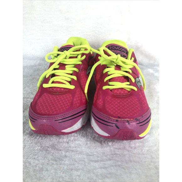 SAUCONY Girls Shoes Natural Series Pink Yellow Sneakers Size 4 1/2 - Picture 8 of 9